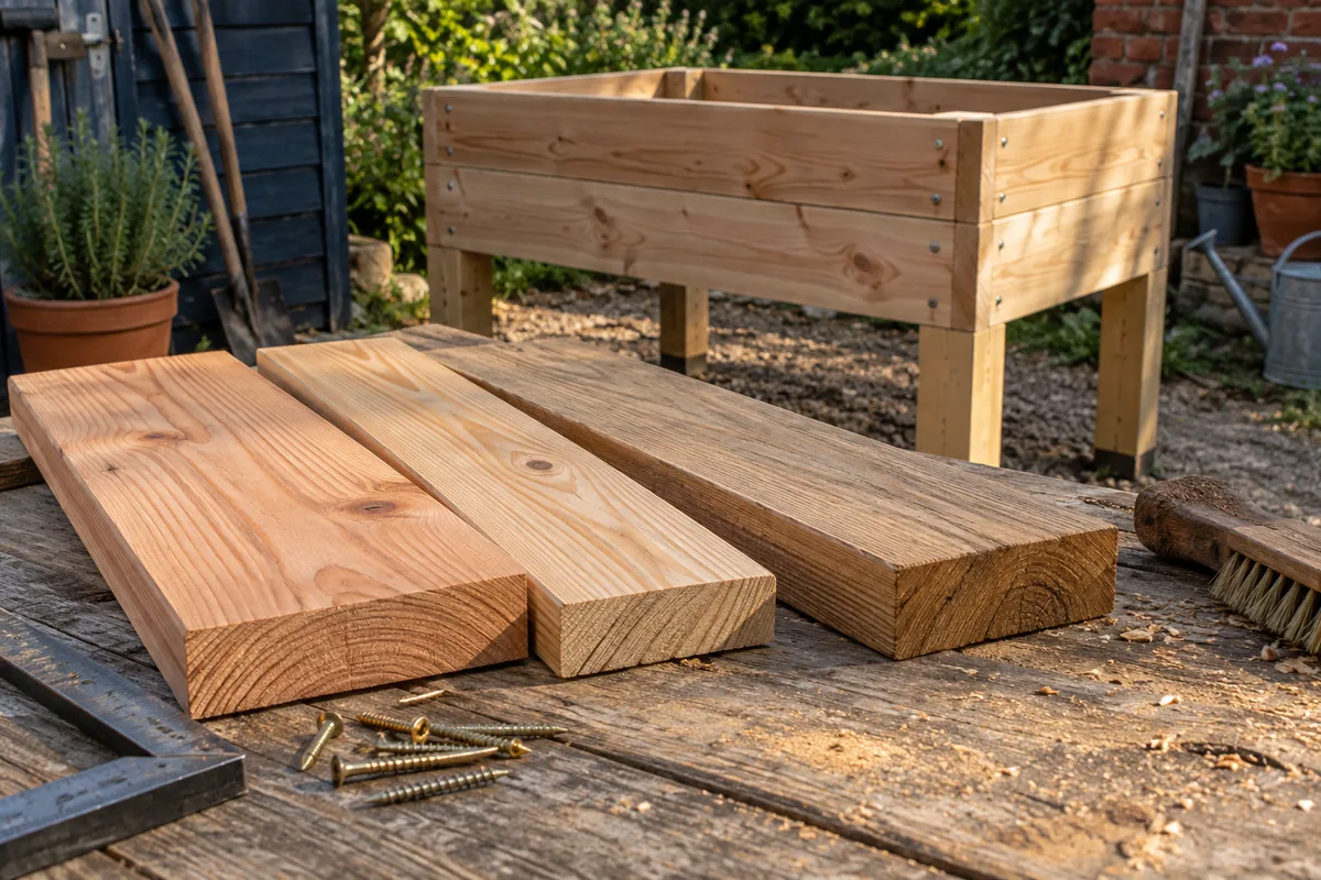 Illustration : Quel bois choisir pour un potager sur pied ?